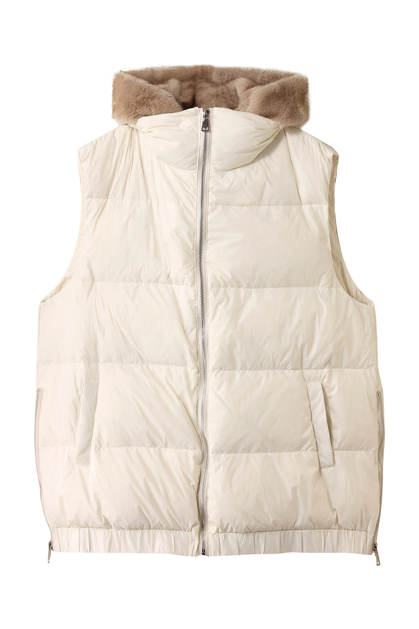 ミンク風フェイクダウンジレ