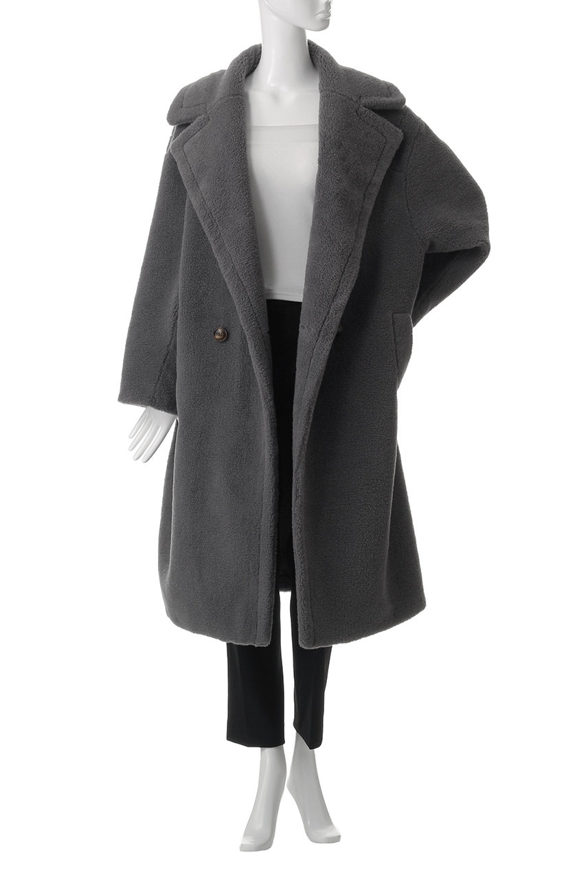 LIGNAGGIO(リナージオ)｜ECOPELラムシャーリング風コート/グレー の