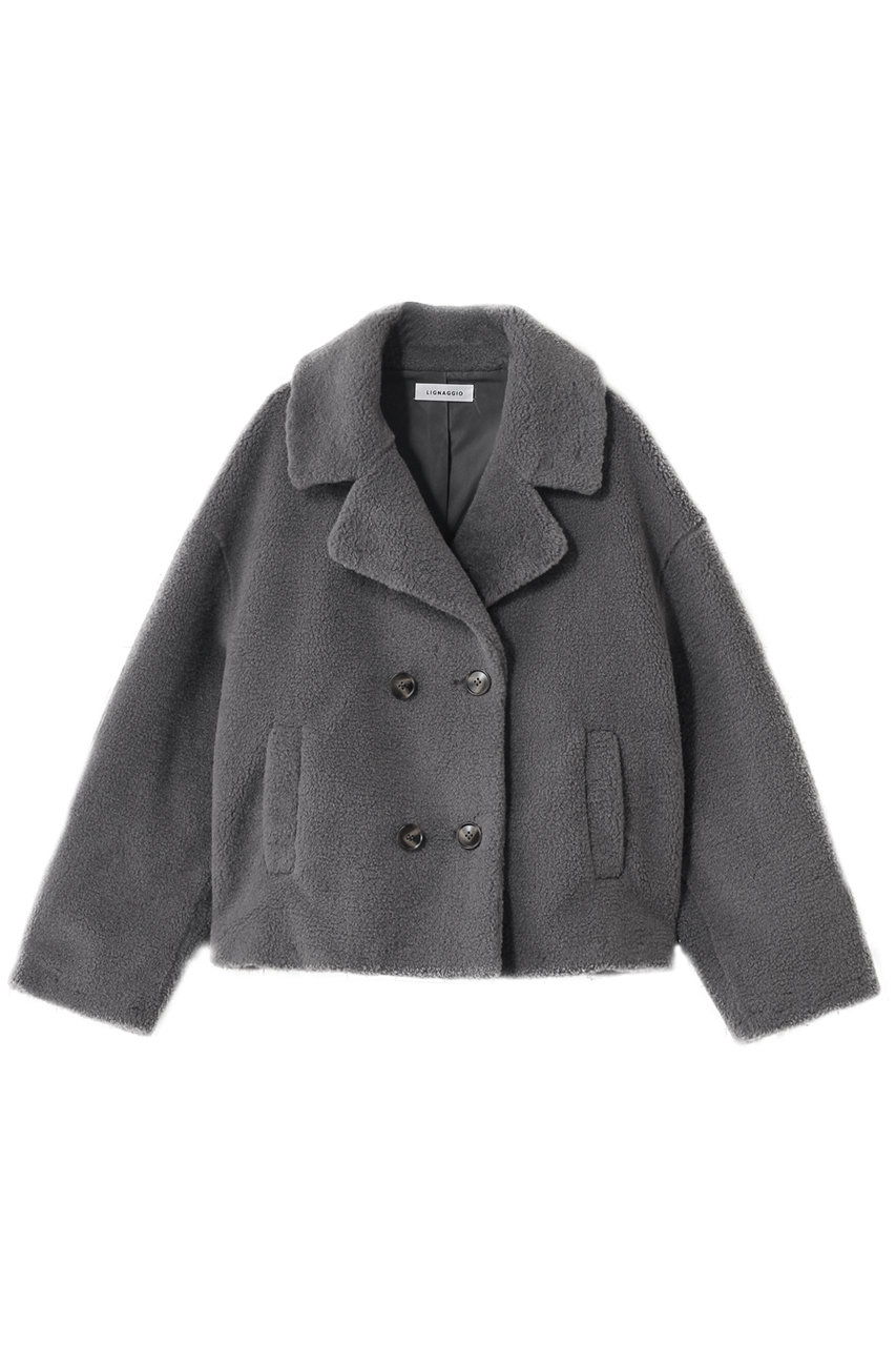 ECOPELラムシャーリング風ショートジャケット