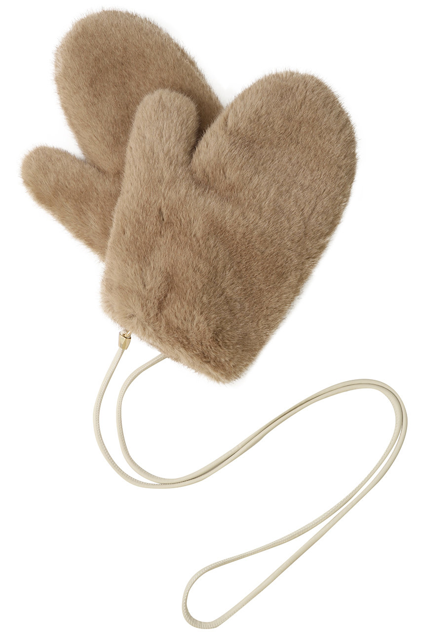 リナージオ/LIGNAGGIOのミンク風フェイクミトン(モカブラウン/11-806-58035)