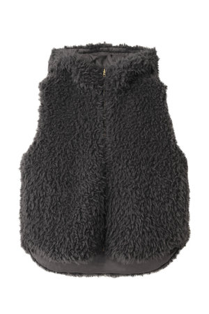 リナージオ/LIGNAGGIOのECOPEL ラム風ロングヘアフェイク リバーシブル フードジレ(110800/110806)