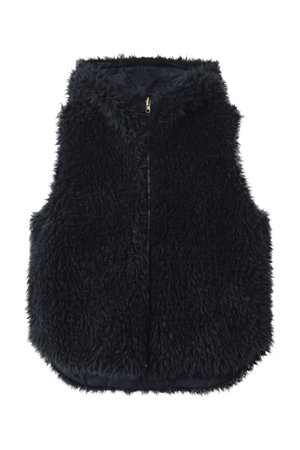 リナージオ/LIGNAGGIOのECOPEL ラム風ロングヘアフェイク リバーシブル フードジレ(110800/110806)