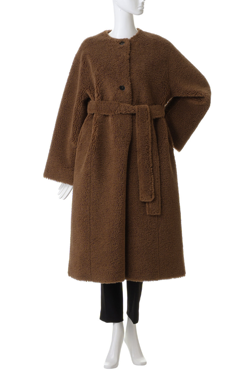 LIGNAGGIO(リナージオ)｜ラム風 ボアタイプコート/キャメル の通販