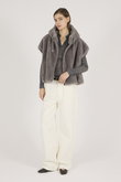 【予約販売】ミンク風フェイクリバーシブルジレ リナージオ/LIGNAGGIO