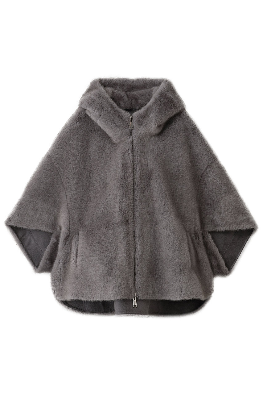 リナージオ/LIGNAGGIOの【予約販売】ミンク風フェイク1枚仕立てフードジャケット(グレー/11-806-58014-12-11)