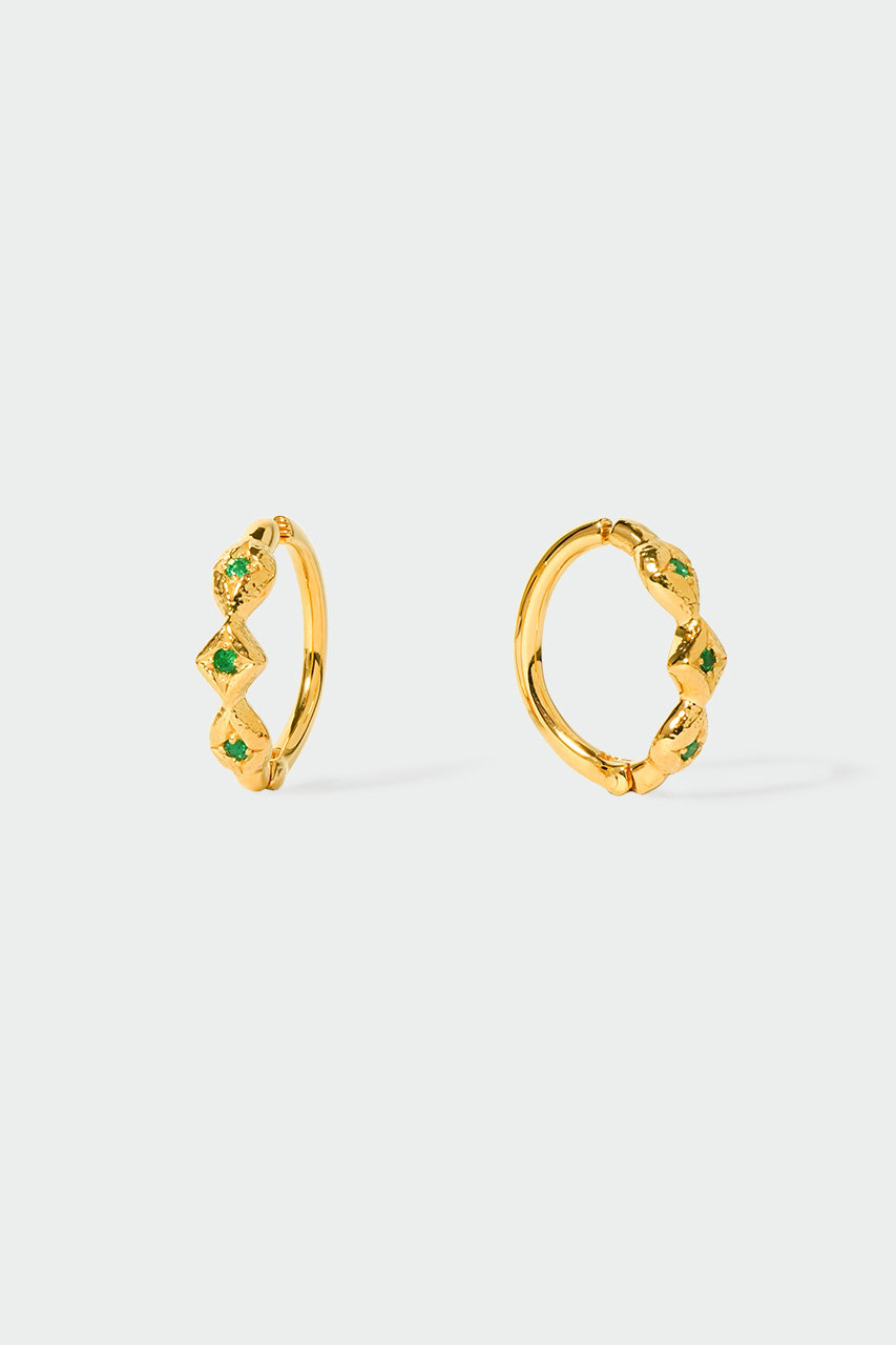AYAMI jewelry Sparkling Emerald イヤリング (ゴールド, F) アヤミ ジュエリー ELLE SHOP