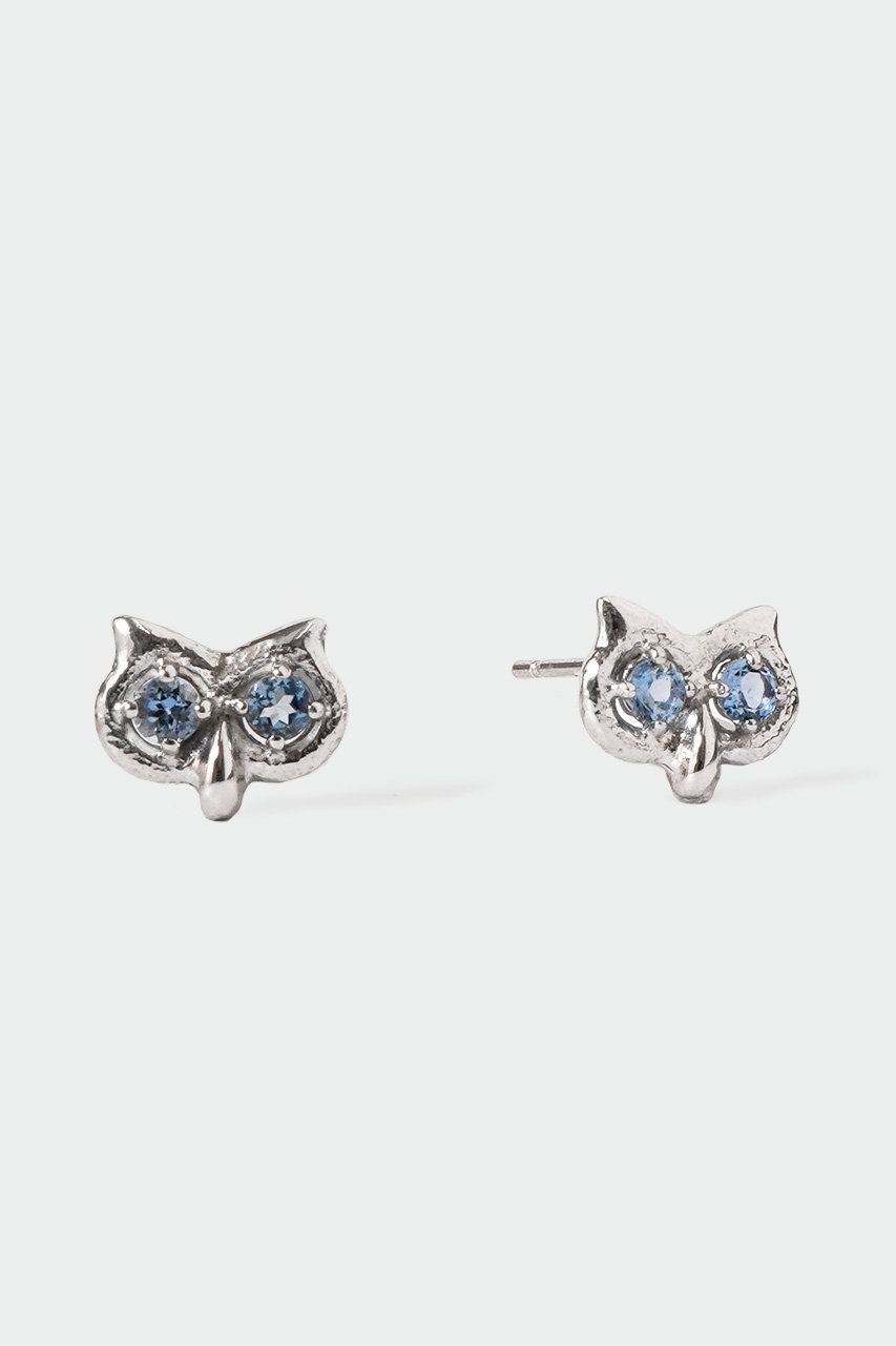 AYAMI jewelry 【ELLE SHOP限定】Aquamarine Owl ピアス (シルバー, F) アヤミ ジュエリー ELLE SHOP