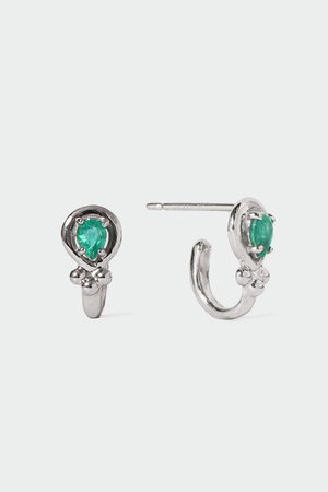 アヤミ ジュエリー/AYAMI jewelryの【ELLE SHOP限定】Emerald Hoop ピアス