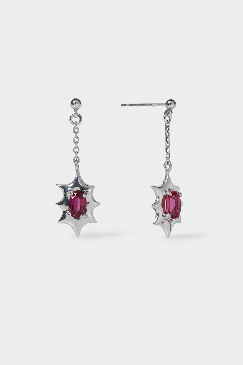 アヤミ ジュエリー/AYAMI jewelryの【ELLE SHOP限定】Pink Tourmaline Swing ピアス(シルバー/APS-R232006)