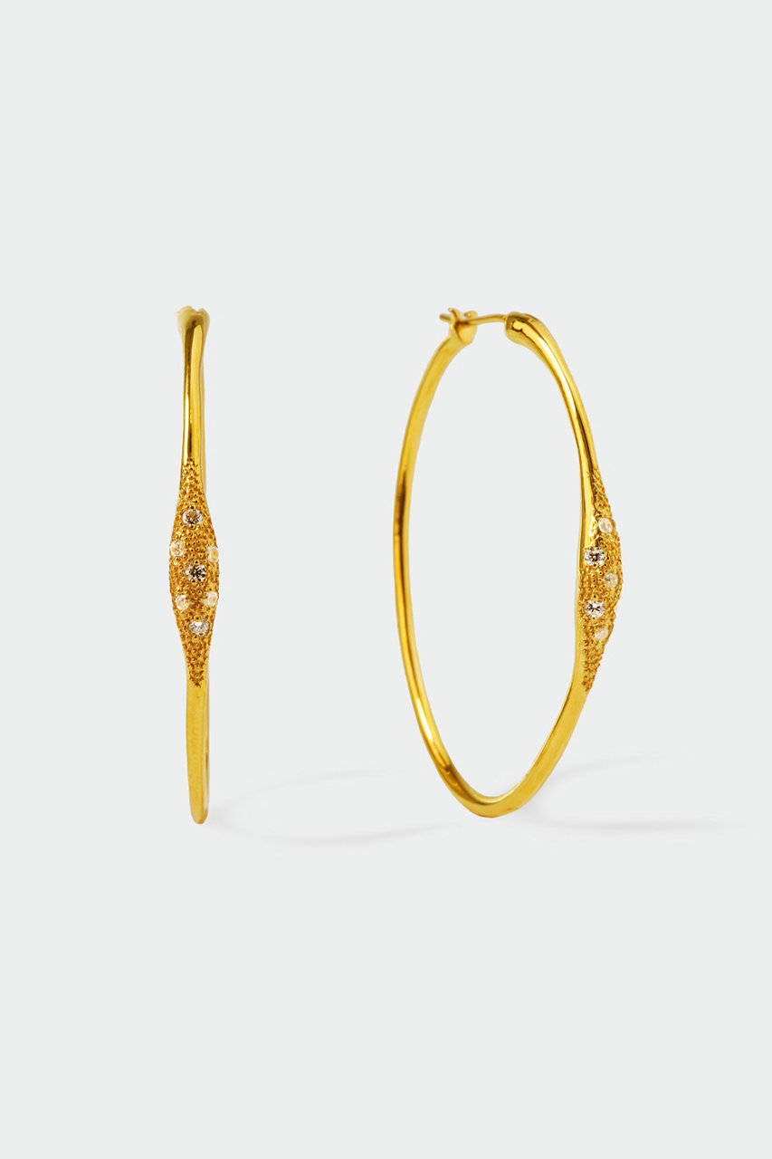 アヤミ ジュエリー/AYAMI jewelryのGraduated Oval Hoopピアス M(ゴールド/APS-G242602)