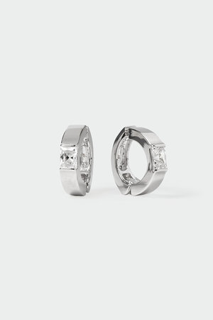【ELLE SHOP限定】 Square Cut Stone イヤリング
