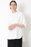 コンパクトシルクコットンロングスリーブTシャツ