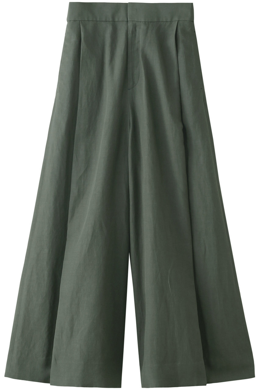 Sacra サクラ ビスコースリネンタンブルワイドパンツ アッシュグリーン の通販 Elleshop エル ショップ