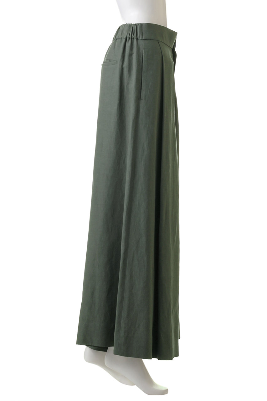 Sacra サクラ ビスコースリネンタンブルワイドパンツ アッシュグリーン の通販 Elleshop エル ショップ