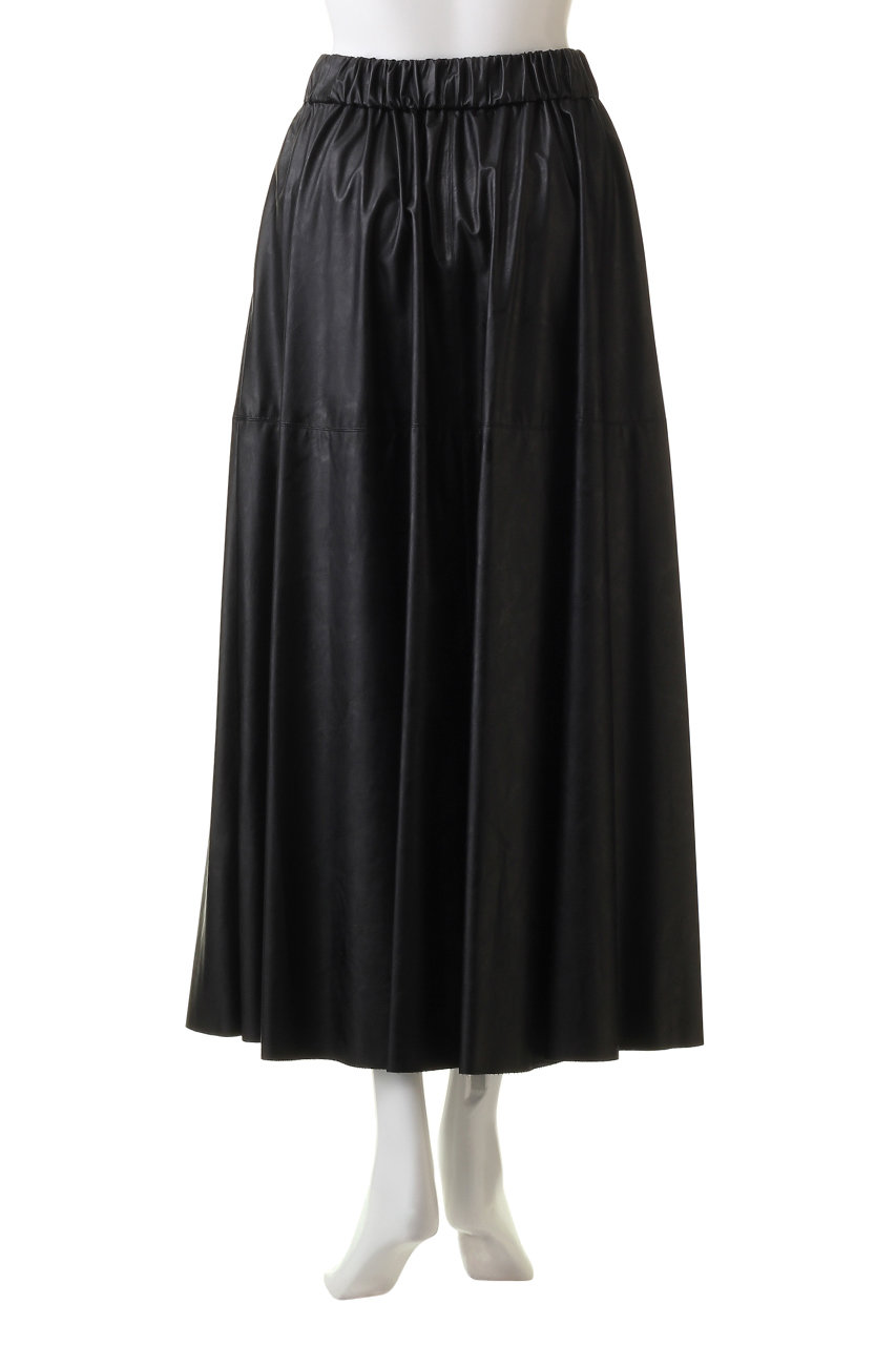 SACRA(サクラ)｜シンセティックレザースカート/ブラック の通販