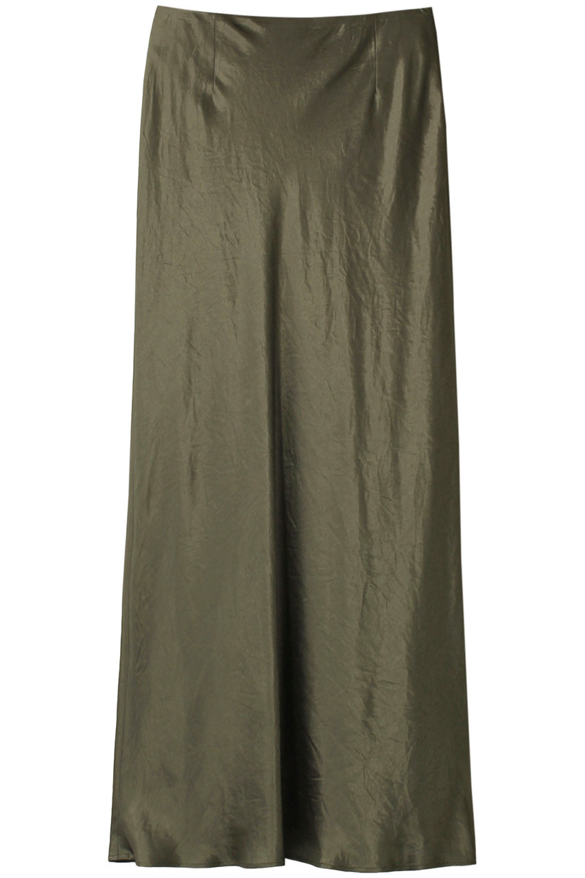  SACRA アセテートサテンスカート (カーキ 36) サクラ ELLE SHOP