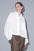 シュリンクギャバジンコットンシャツ