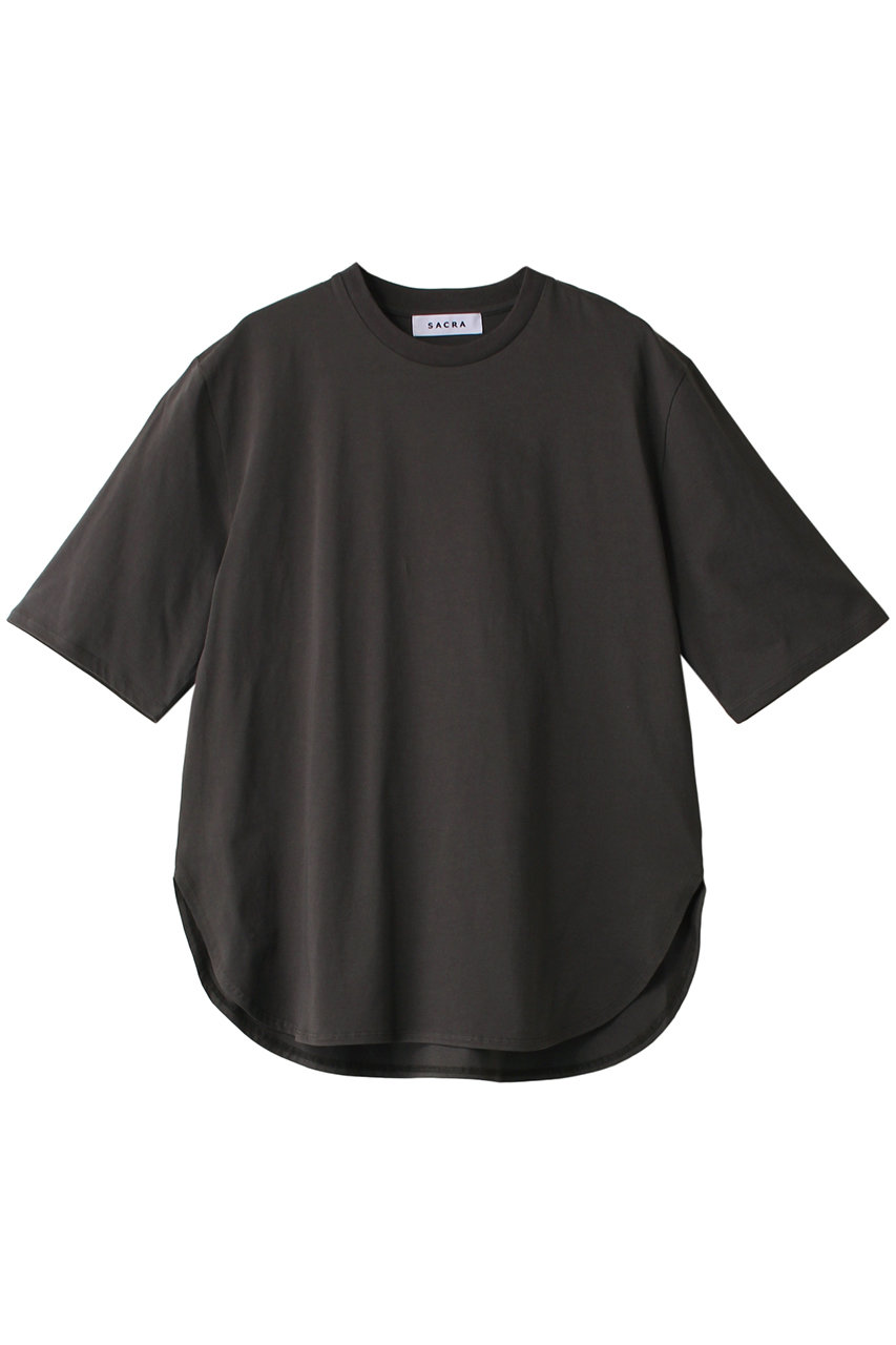 SACRA エクストラファインコットンTシャツ (チャコール, 38) サクラ ELLE SHOP