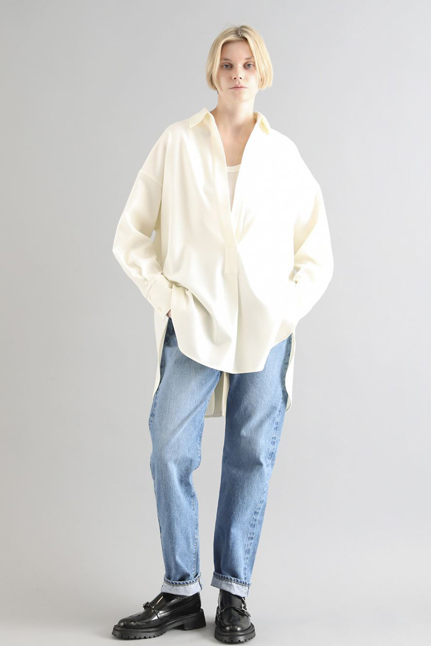 sacra】スーパーファインフランネルシャツトップス sacra】スーパーファインフランネルシャツトップス