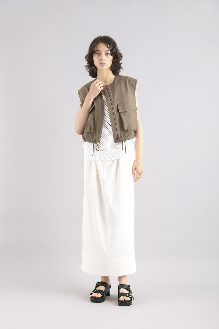 ⭕️【美品お値下げ】SACRA サクラ　コットンギャザー　ロングスカート　38 SACRA｜ サクラ ｜DRAPY LINEN ギャザースカート｜ 118218121 | G