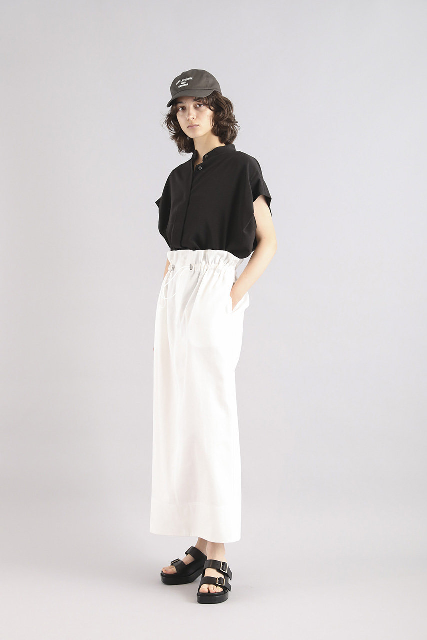 SACRA(サクラ)｜ドライギャバジンドロストスカート/オフホワイト の  