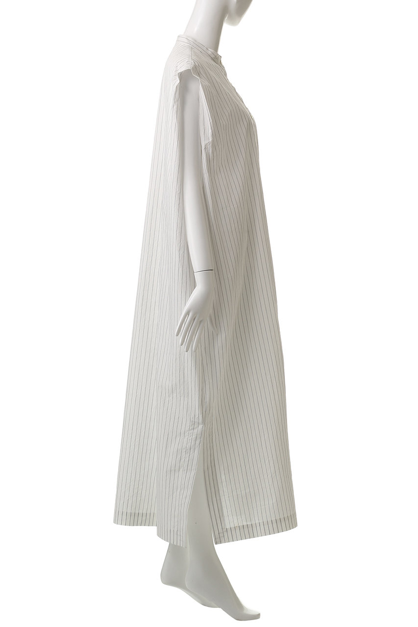 SACRA サクラ HIGH COUNT STRIPE OP シャツワンピース