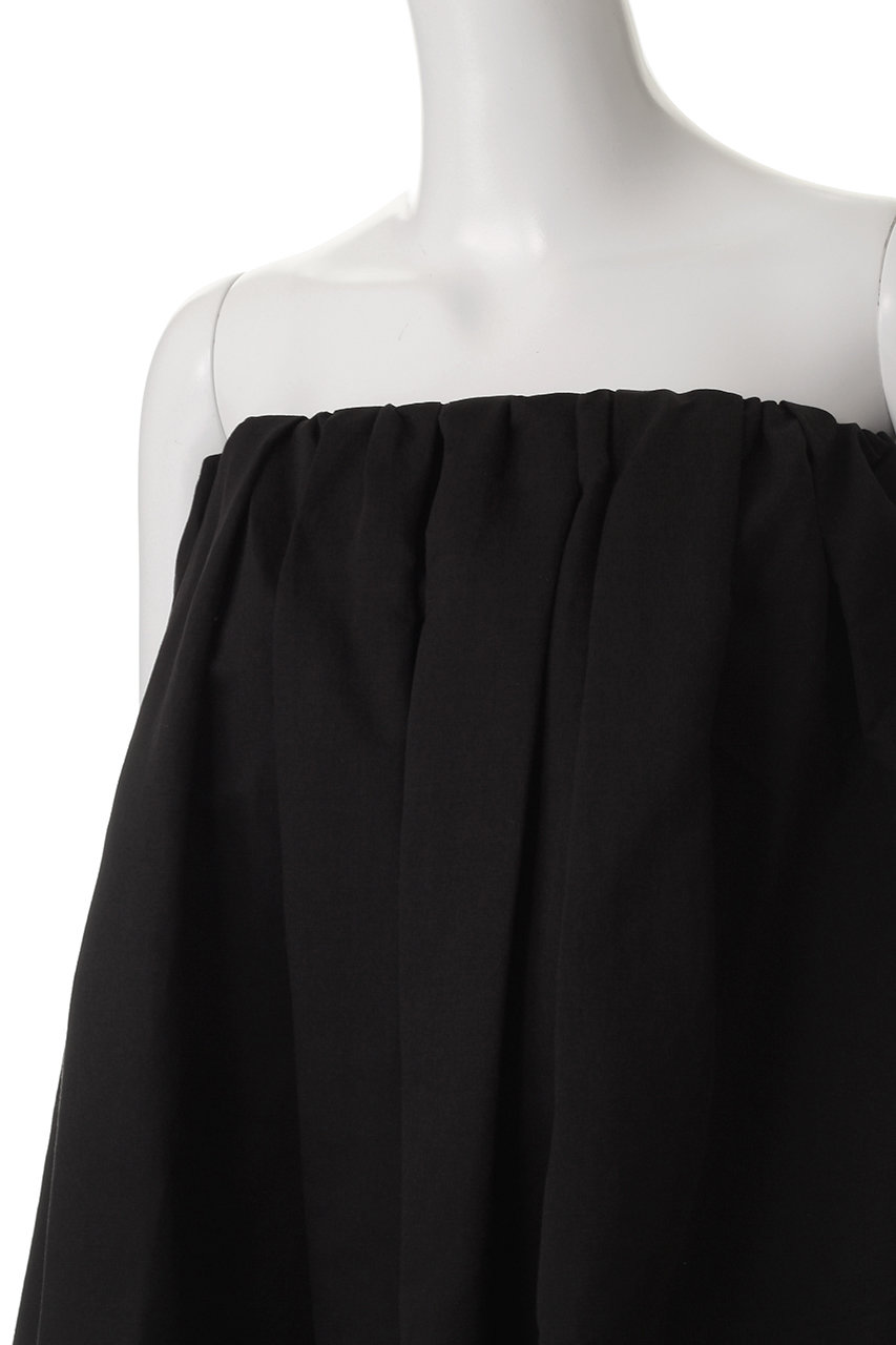 1度だけ着用❗SACRA コットンギャザーブラウス ブラック　黒 SACRA（サクラ）の「＜SACRA（サクラ）＞コットン ギャザー