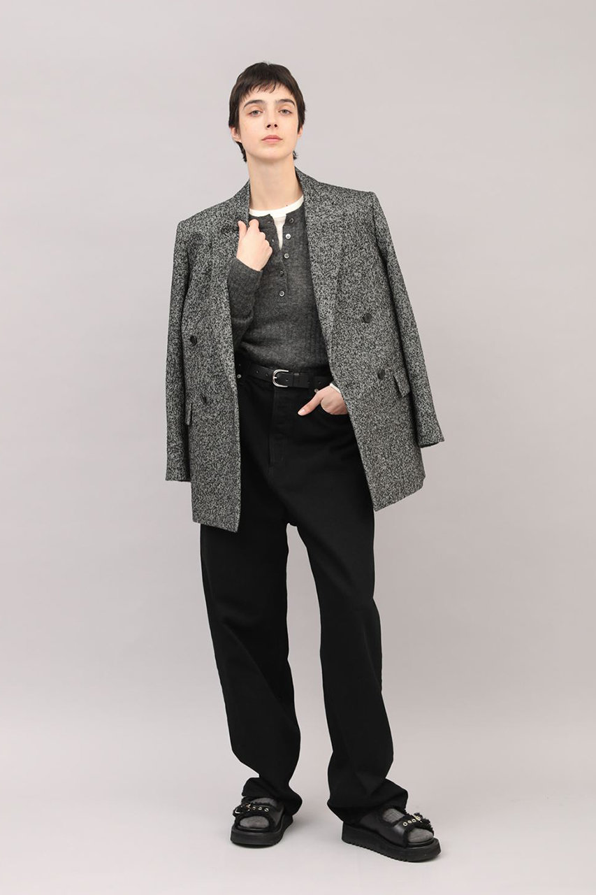 SACRA(サクラ)｜プレミアムヘリンボーンツイードジャケット/ブラック