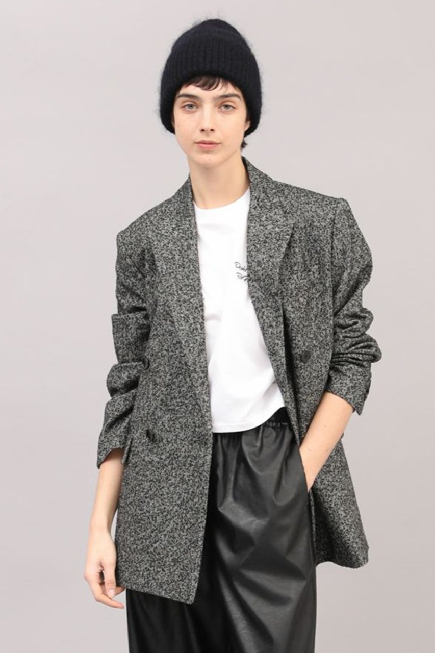 SACRA(サクラ)｜プレミアムヘリンボーンツイードジャケット/ブラック