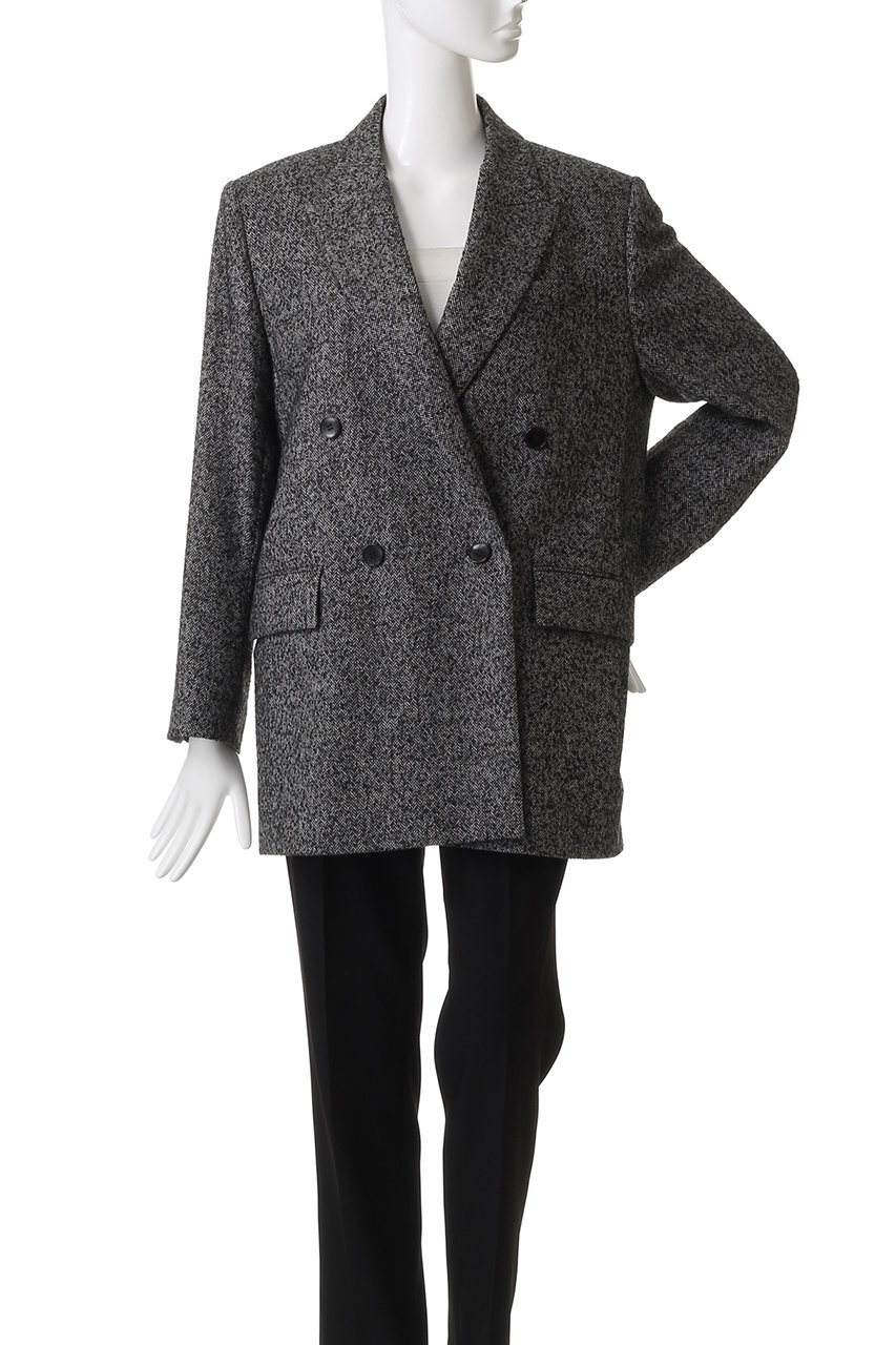 SACRA(サクラ)｜プレミアムヘリンボーンツイードジャケット/ブラック