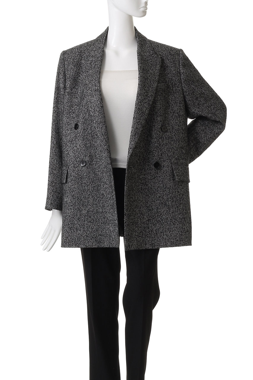 SACRA(サクラ)｜プレミアムヘリンボーンツイードジャケット/ブラック