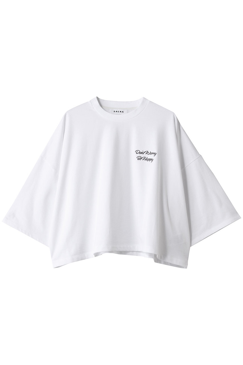 SACRAショートスリーブ カットソー ホワイト SACRAショートスリーブ カットソー ホワイト