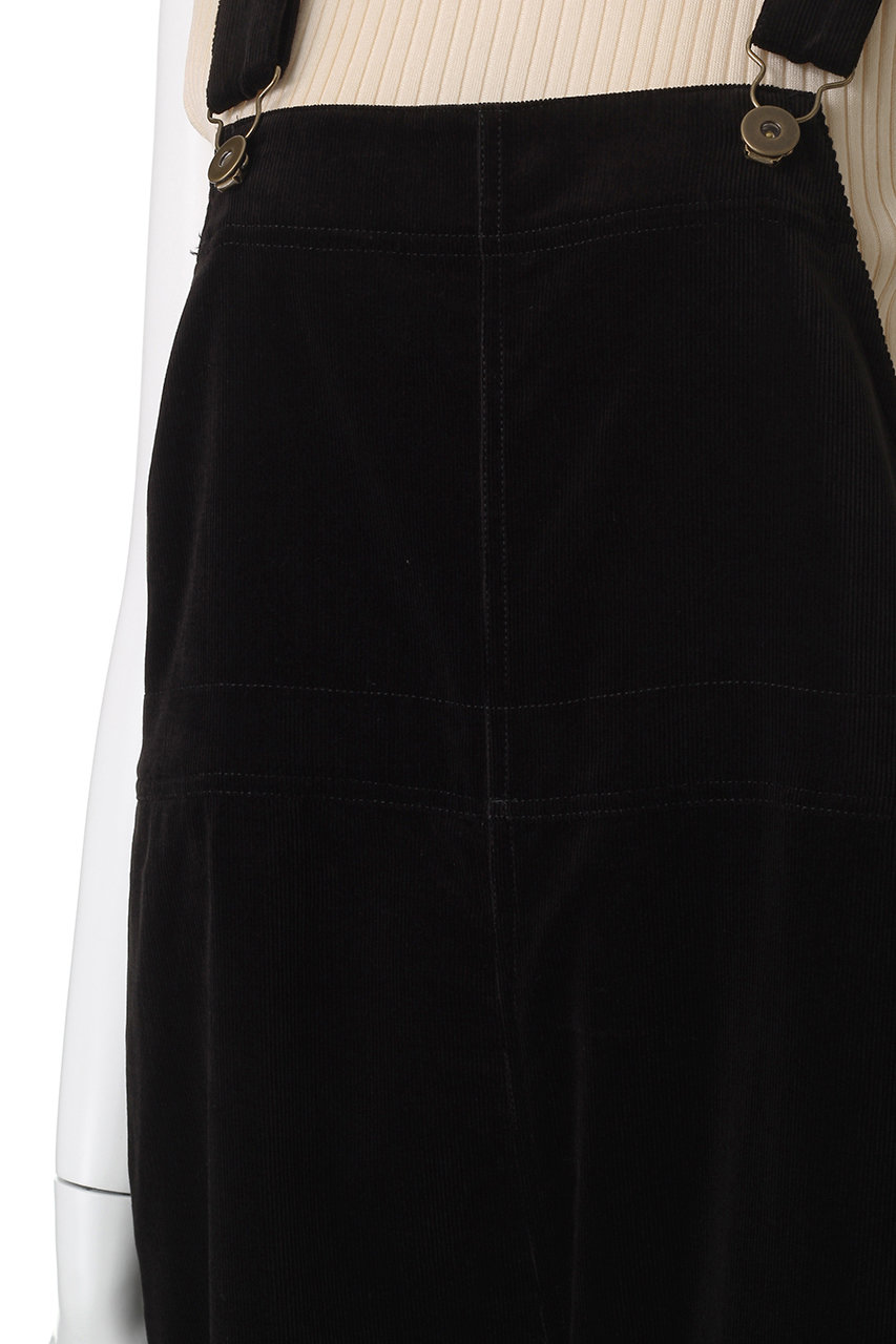 SACRA(サクラ)｜コーデュロイオールインワン/ブラック の通販