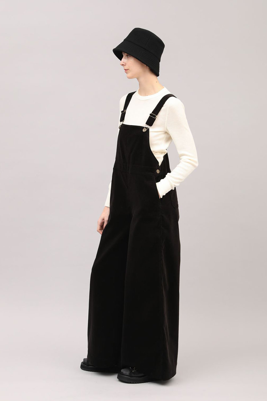 SACRAブラックサロペット 38サイズ コーディロコットン100%