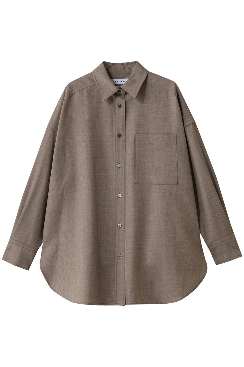 ウーステッドサージシャツ