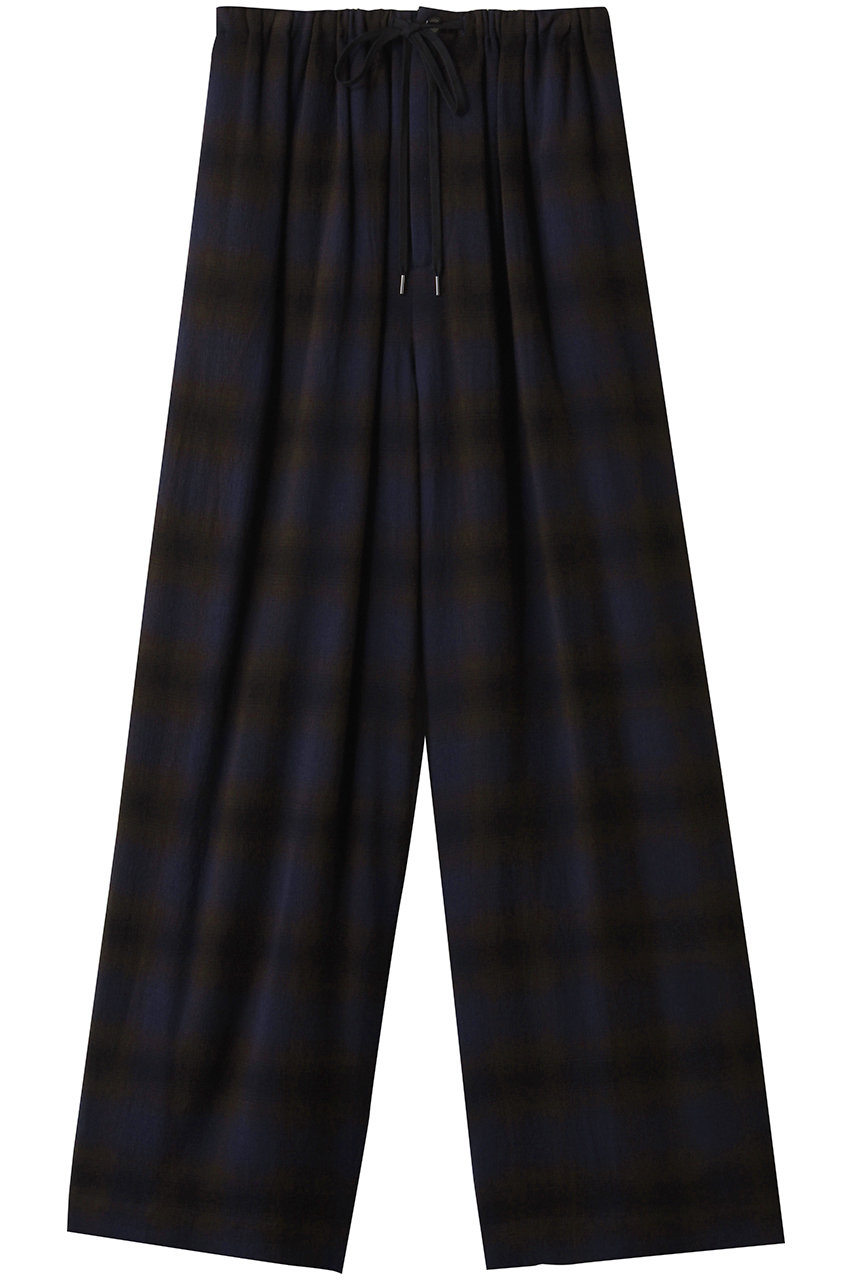 SACRA VI/WOオンブレチェックパンツ (ネイビー, 38) サクラ ELLE SHOP SACRA VI/WOオンブレチェックパンツ (ネイビー, 38) サクラ ELLE SHOP