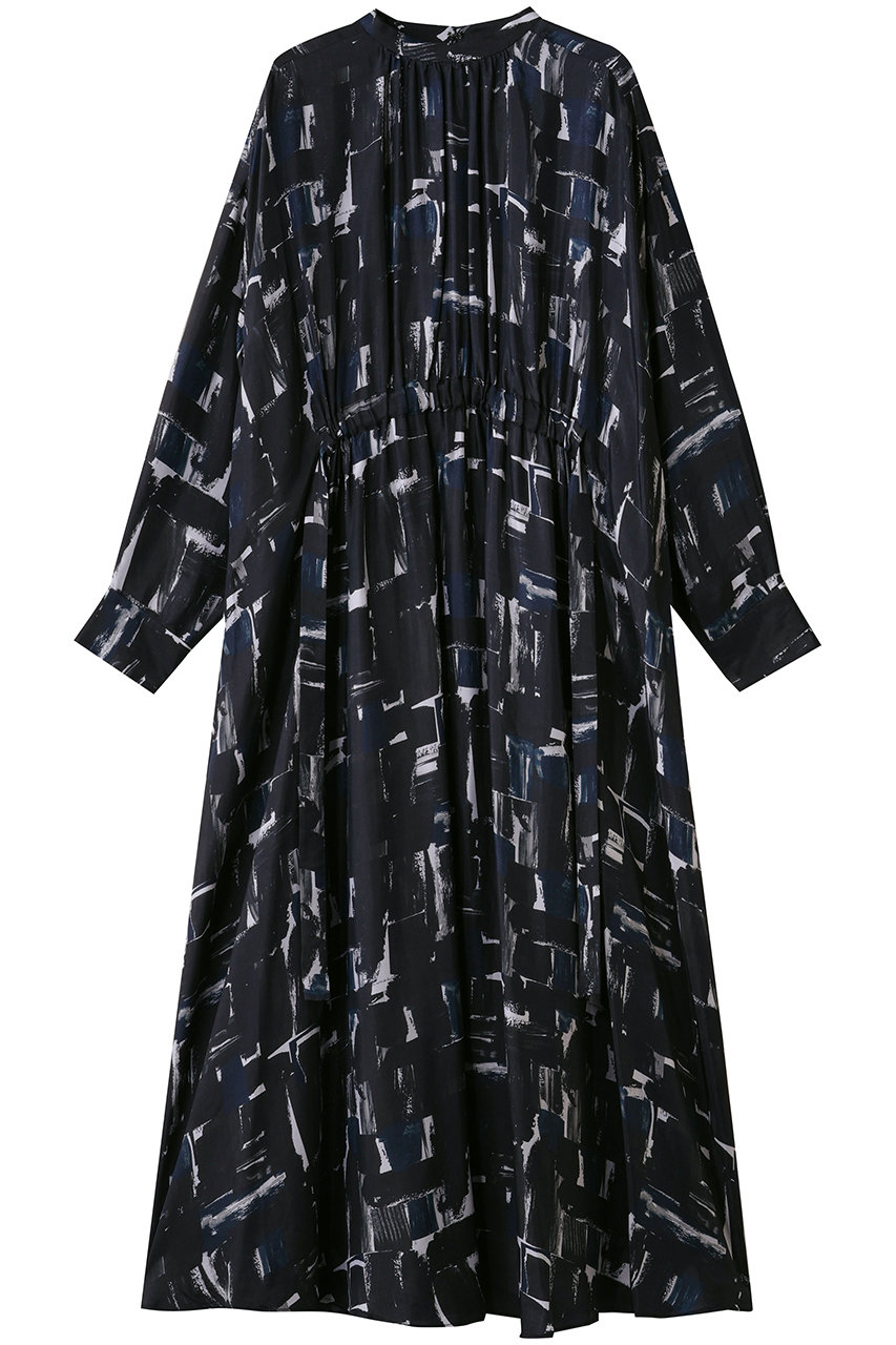 サクラ/SACRAのブラッシュペインティングワンピース(ブラック/125510041)