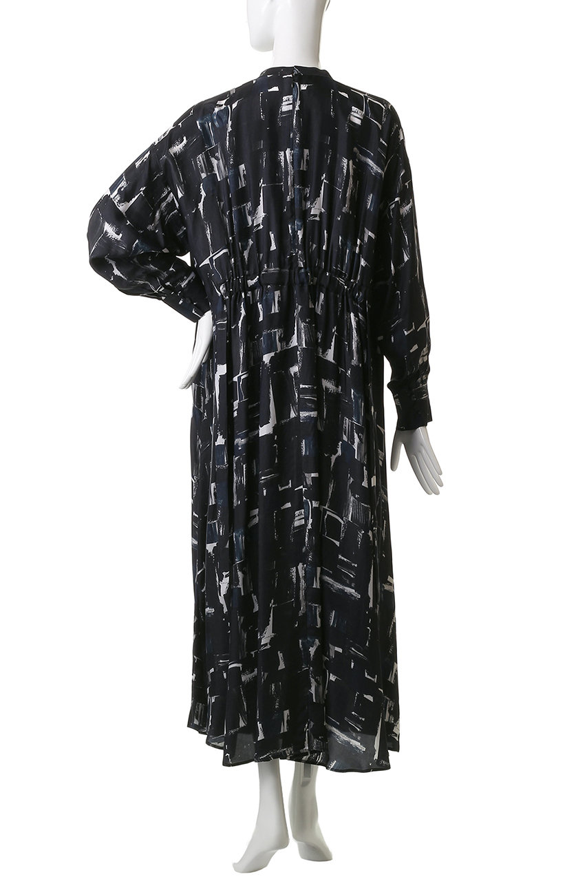 SACRA(サクラ)｜ブラッシュペインティングワンピース/ブラック の通販