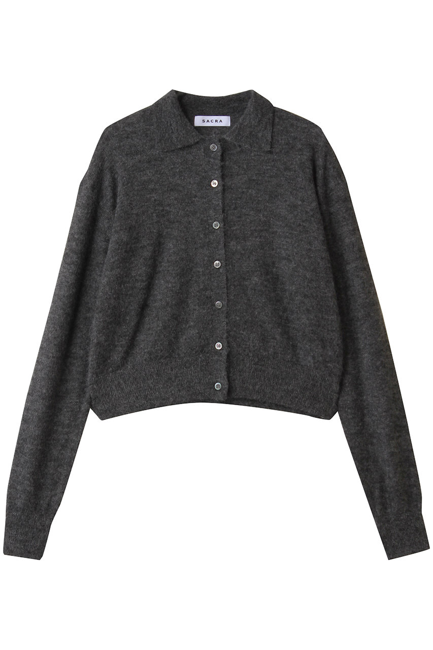 SACRA エクストラファインモヘヤカーディガン (チャコール, 38) サクラ ELLE SHOP SACRA エクストラファインモヘヤカーディガン (チャコール, 38) サクラ ELLE SHOP