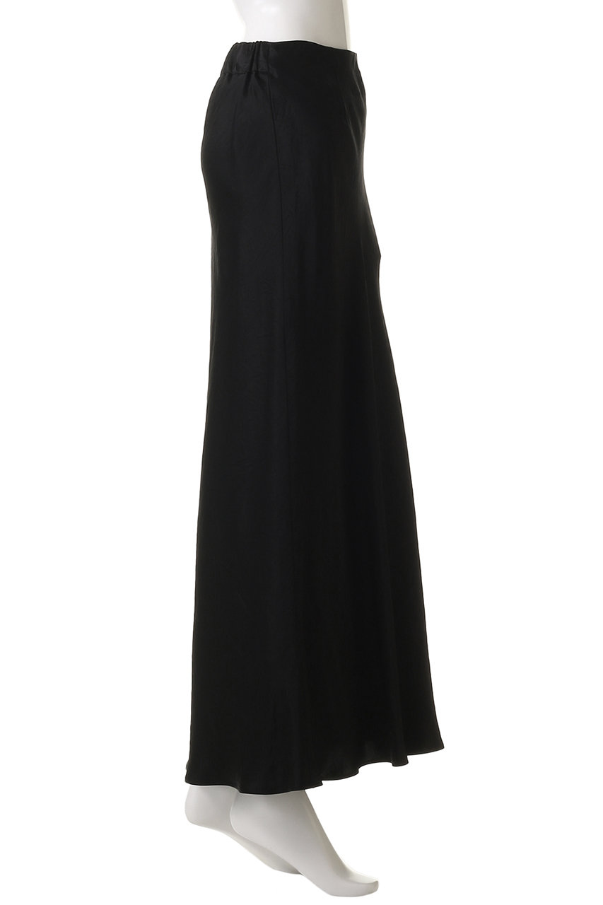 SACRA(サクラ)｜アセテートサテンロングスカート/ブラック の通販