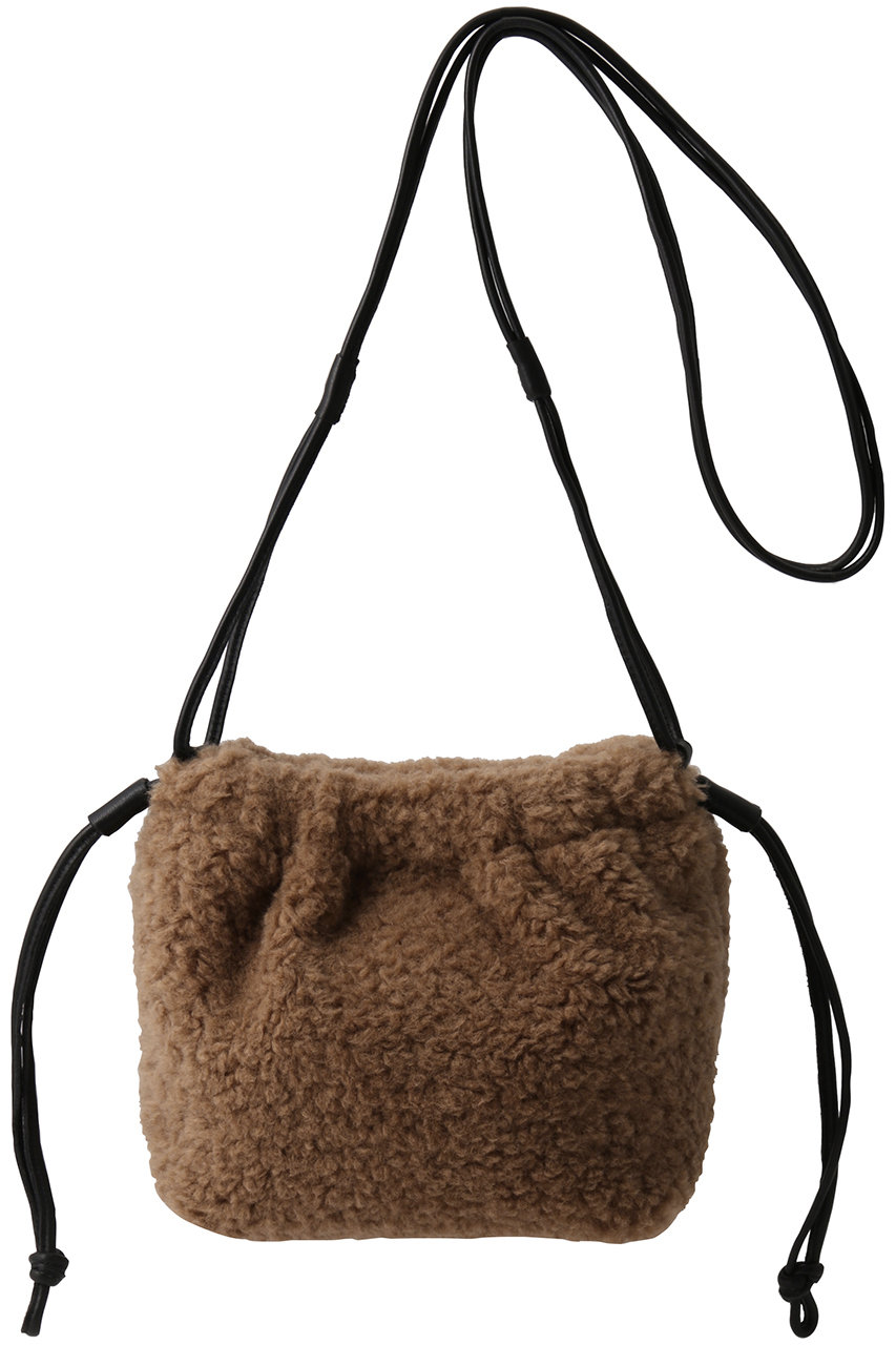 SACRA ボアドローストリングバッグ (ベージュ, F) サクラ ELLE SHOP SACRA ボアドローストリングバッグ (ベージュ, F) サクラ ELLE SHOP