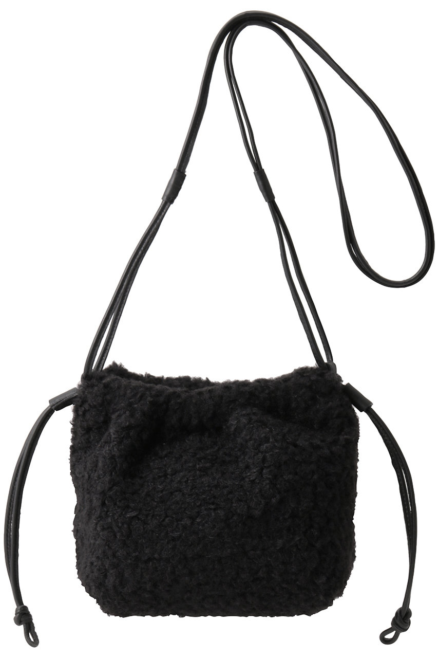 SACRA ボアドローストリングバッグ (ブラック, F) サクラ ELLE SHOP SACRA ボアドローストリングバッグ (ブラック, F) サクラ ELLE SHOP