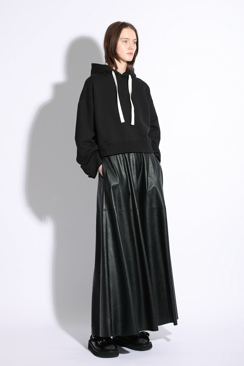 新品タグ付✨サクラ シンセティックレザーワンピース ジャンパースカート ブラック SACRA｜ワンピース シンセティックレザー SYNTHETIC LEATHER OP ロング