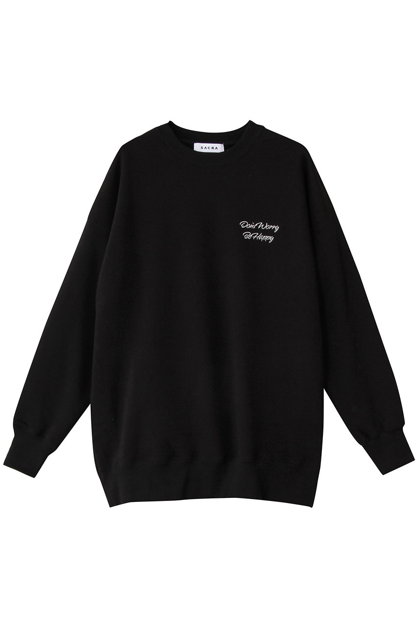 SACRA プレミアムフリースカットソー (ブラック, 38) サクラ ELLE SHOP SACRA プレミアムフリースカットソー (ブラック, 38) サクラ ELLE SHOP