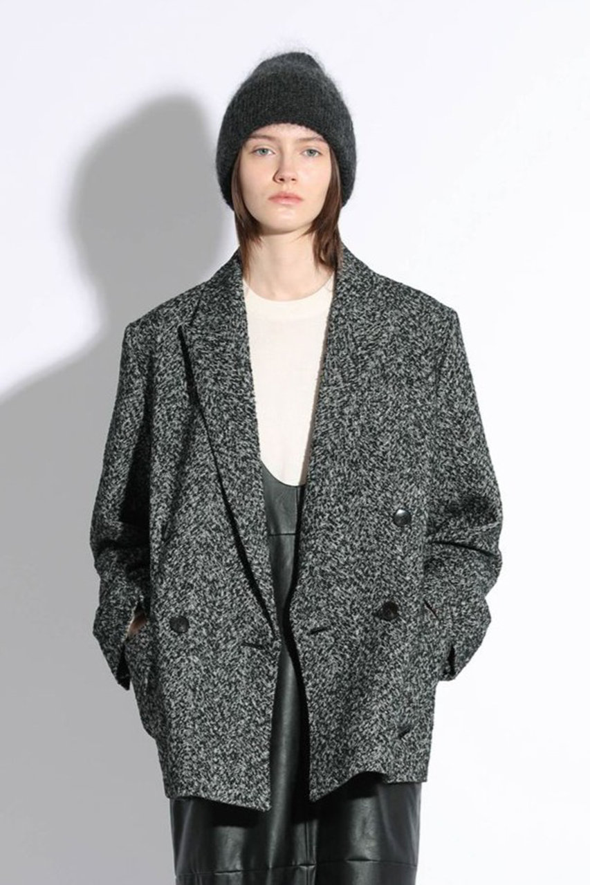 SACRA(サクラ)｜ヘリンボーンツイードジャケット/ブラック の通販