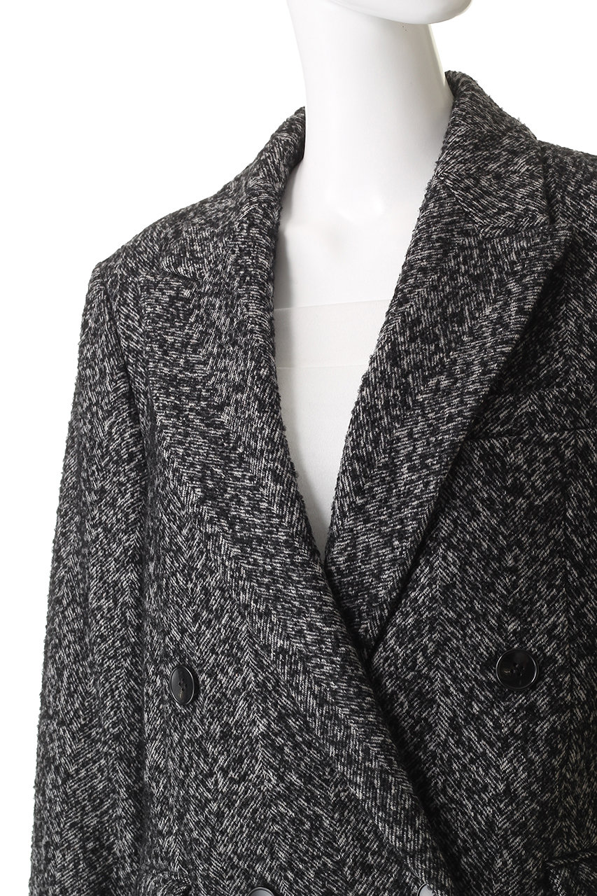 SACRA(サクラ)｜ヘリンボーンツイードジャケット/ブラック の通販