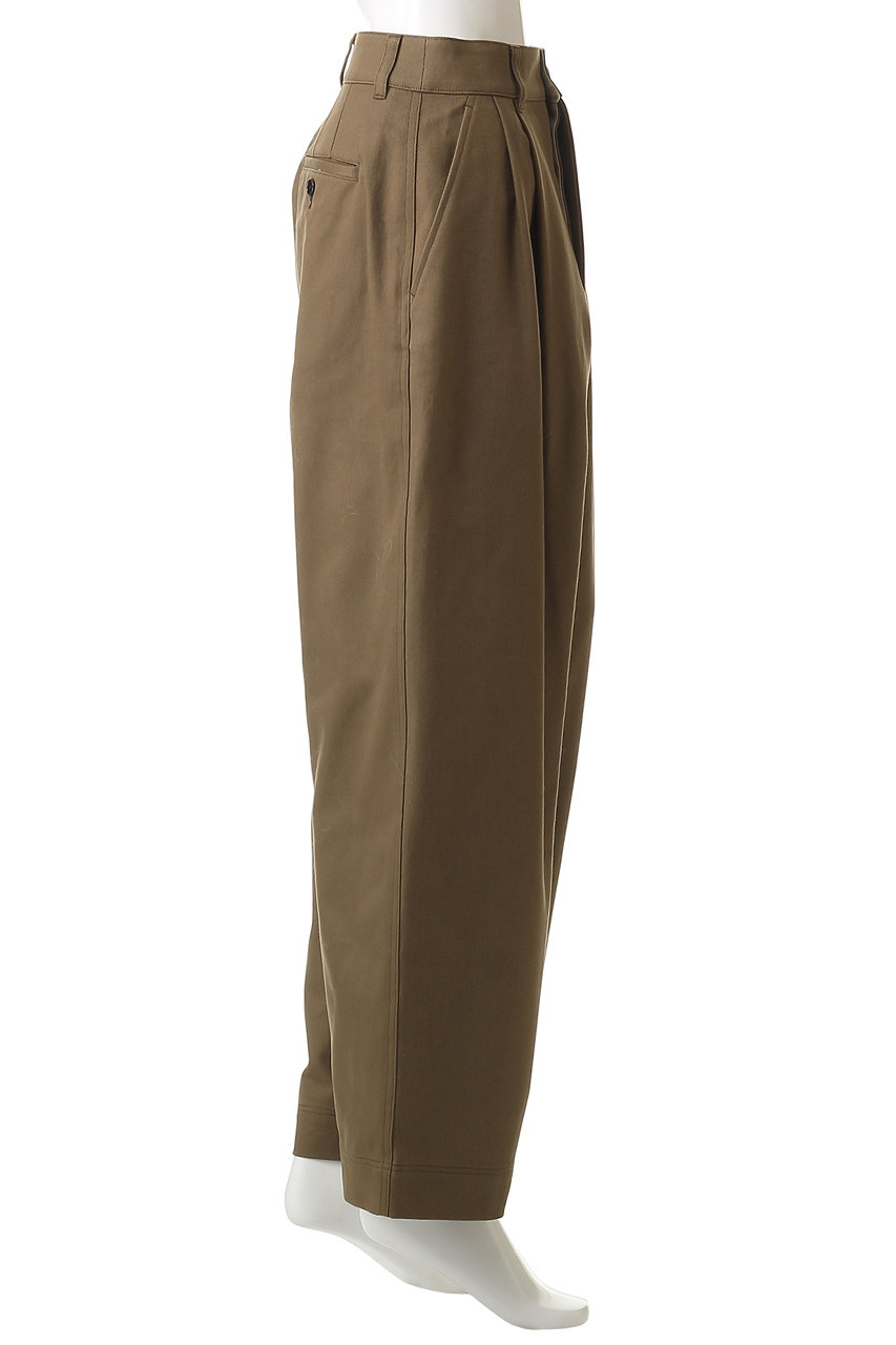 SACRA(サクラ)｜ハイカウントチノクロスパンツ/カーキ の通販