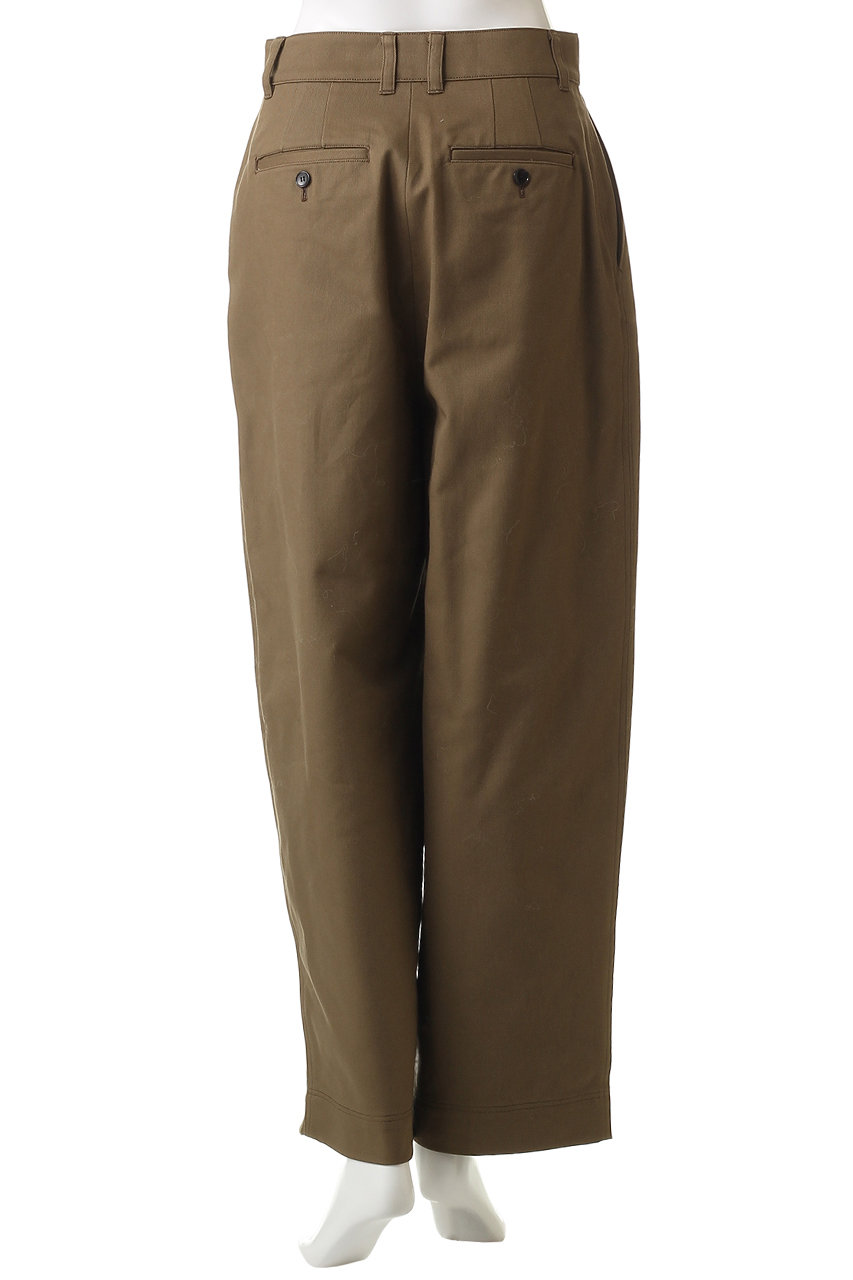 SACRA(サクラ)｜ハイカウントチノクロスパンツ/カーキ の通販