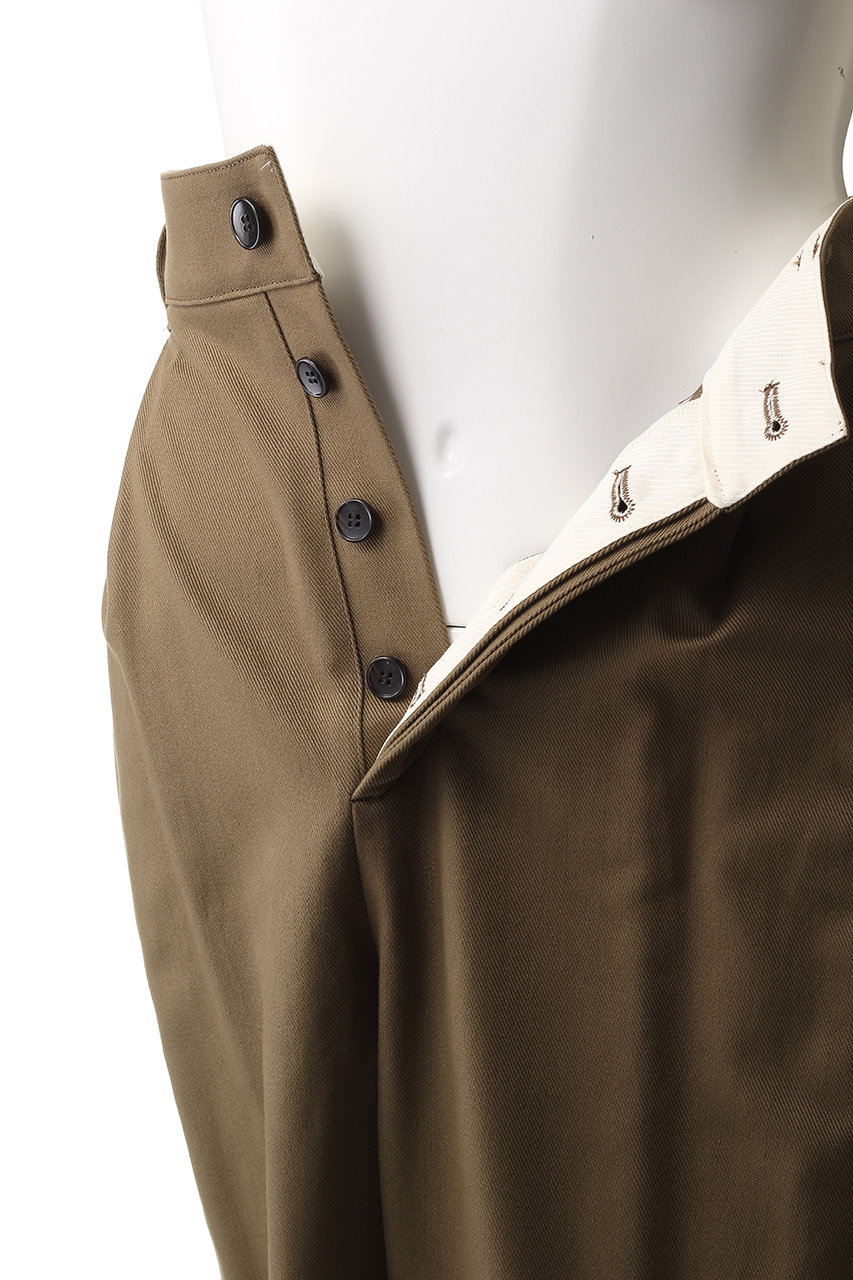 SACRA(サクラ)｜ハイカウントチノクロスパンツ/カーキ の通販