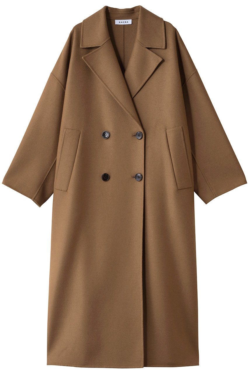 SACRA リバーテーラードコート (ベージュ, 38) サクラ ELLE SHOP